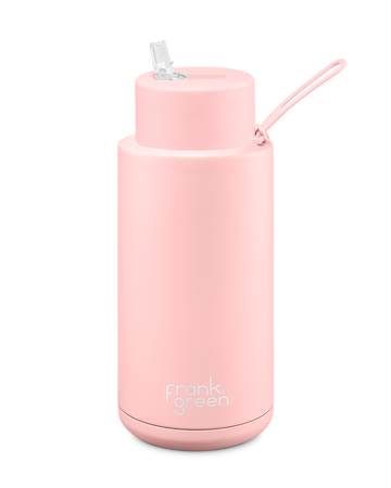 Frank Green Ceramic Reusable Bottle 1L / 34oz (Blushed Pink)
